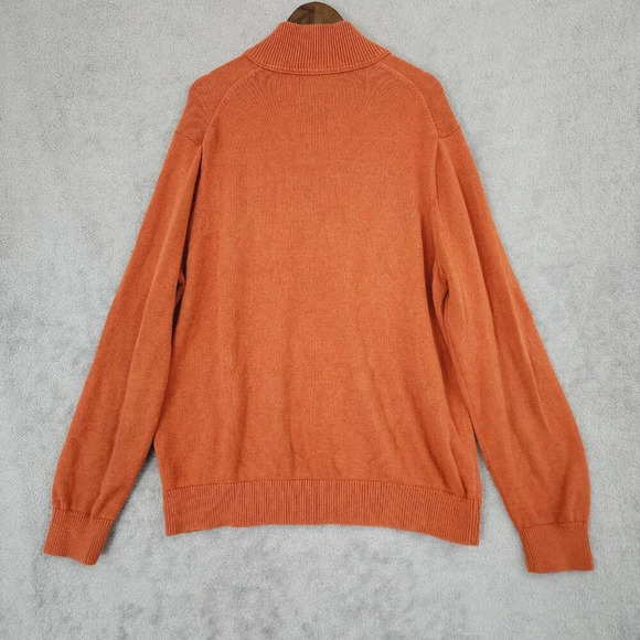 Banana Republic Orange Sweater Henly Pullover Cotton Men's XXL 19PT - Picture 2 of 7